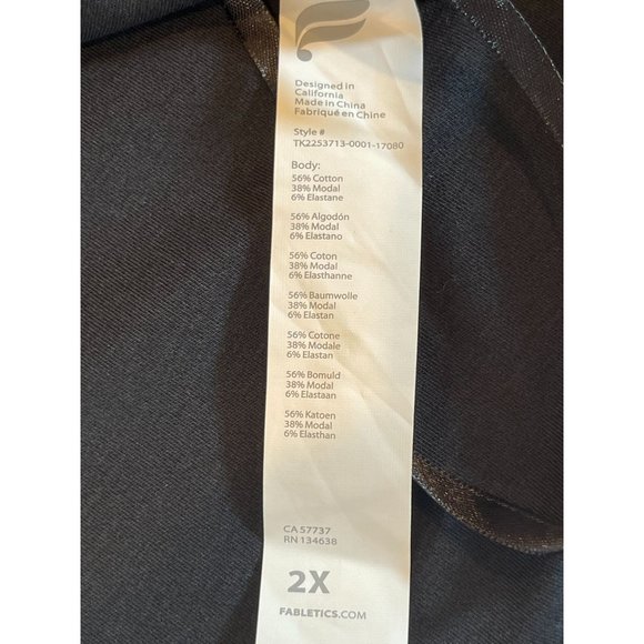 Fabletics Womens Halter Tank Top Racerback TK2253713 Sleeveless Black Size 2X - Picture 7 of 8